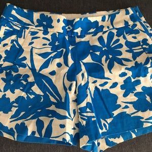 J. Crew shorts with blue pattern